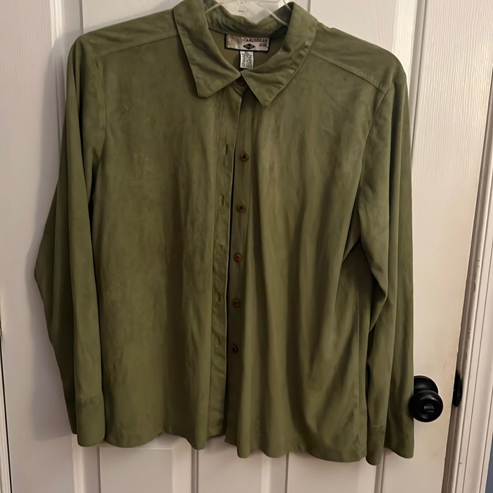 Carribean Joe XL long sleeved button up blouse